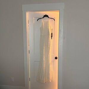 White Lulu floor length dress